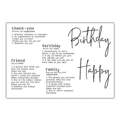 Julie Hickey Designs Clear Stamps - Dictionary Definitions